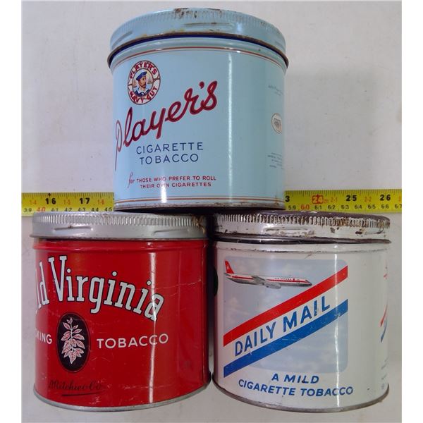 3 - Vintage Tobacco Tins