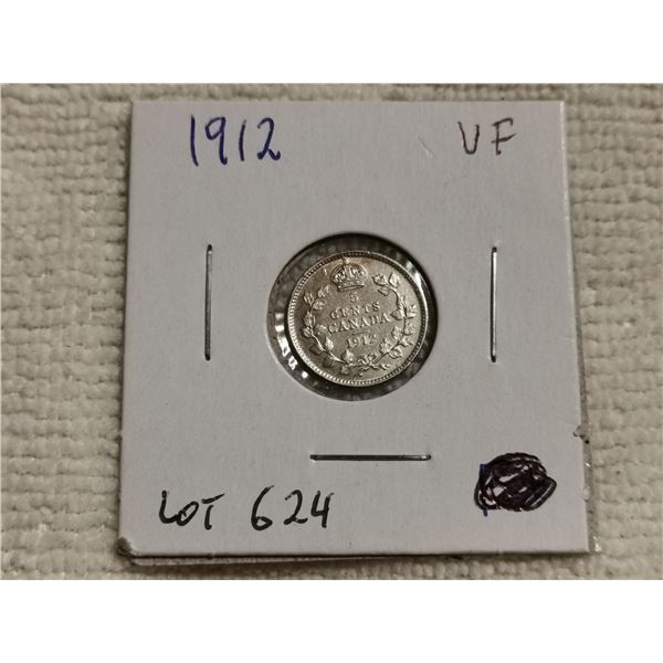 1912 VF 5 cent, nice