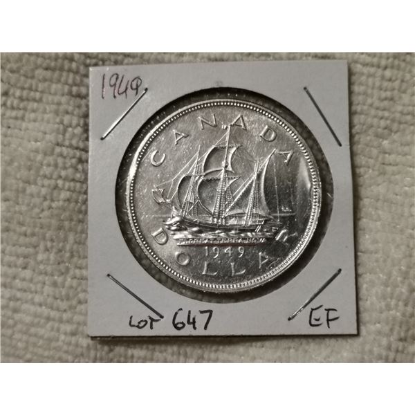 1949 Canada silver dollar