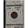 Image 3 : Lot of 3 error 1979 1 cent coins, double 9, 79, 979