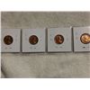 Image 4 : Lot of 4 hanging 1 cent coins, 1961, 62, 63, 64
