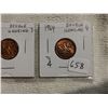 Image 4 : Lot of 3 double hanging 1 cent coins - 1962, 1963, 1964