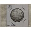 Image 1 : 1931 silver 50 cent coin
