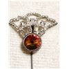 Image 4 : Antique crown stick pin, large color changing stone