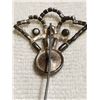 Image 5 : Antique crown stick pin, large color changing stone