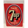 Image 1 : 7UP tin sign 12" X 16" embossed