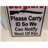 Image 3 : Attention Burglars sign  12" X 16" tin embossed
