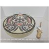 Image 1 : Hand drum with salmon, and drumming stick