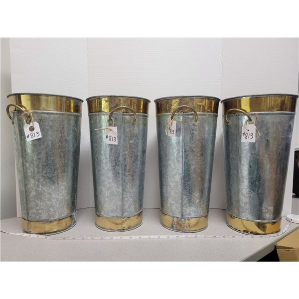 Market garden flower buckets 15” high (4)