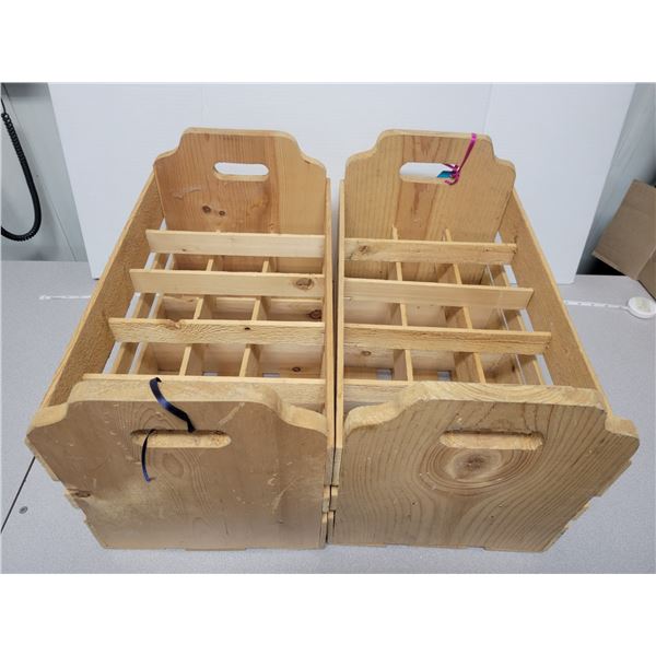 Wood boxes divided for bottles (2)