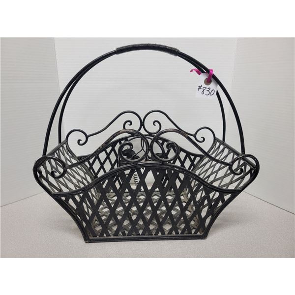 Large metal flower basket