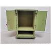 Image 2 : Green wooden tabletop storage chest, 11” high x 8” wide