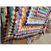 Image 1 : Vintage fortrel and cotton quilt, Diamond pattern, 7 feet square