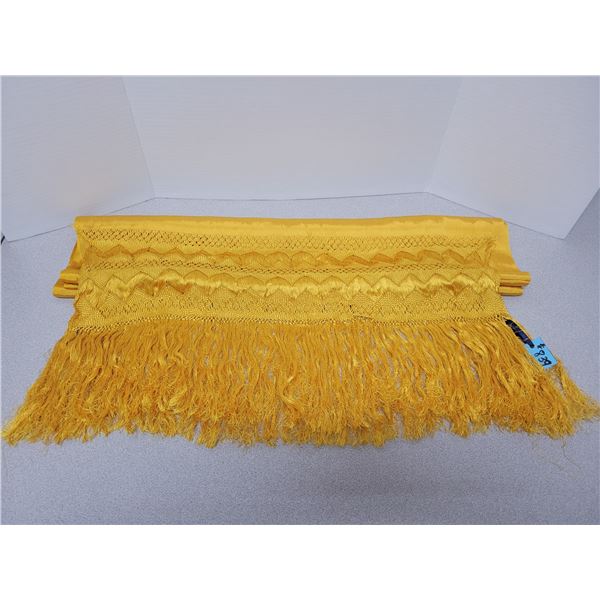 Fringed Piano runner, 92” long x 24” wide
