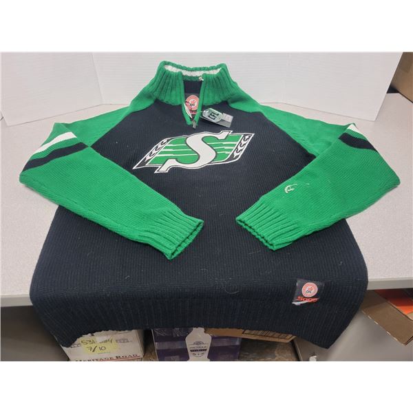 Saskatchewan Rough Riders sweater, Size S, tags attached