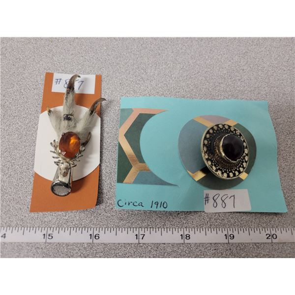 Vintage broaches (2) Scotland