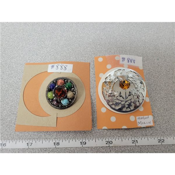 Vintage broaches (2) Scotland