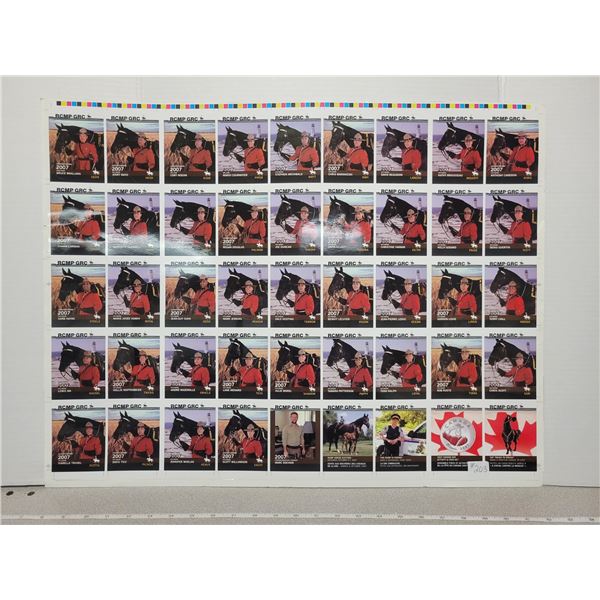 RCMP poster, Musical Ride, of the core team and horses, 2007
