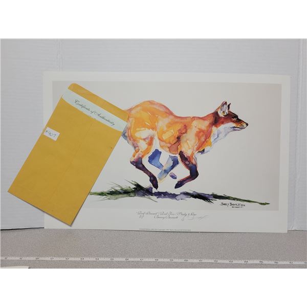 Print, Artist Proof, “Red Pursuit” by Barry Bennet, 1997, signed