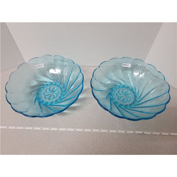 Capri 7” bowls, Seashell pattern, Jeanette Glass, 1960’s (2)