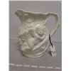 Image 1 : Salt glaze 7” pitcher with Cupid motif, Staffordshire, England