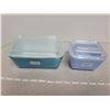 Image 2 : Pyrex refrigerator dishes, 2 cup blue and 1 cup delphite