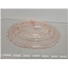 Image 2 : Pink depression glass grill plate, Royal Lace, 9 ½”