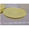 Image 2 : Set of 4 yellow Saguenay lunch plates, 8”, Dominion Glass, 1930’s
