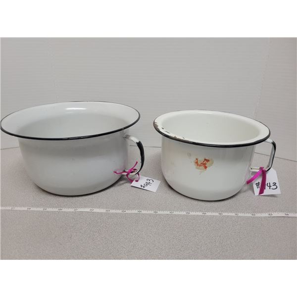 Enamelled flower potties (2)