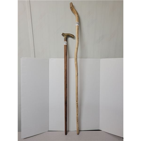 2 walking sticks