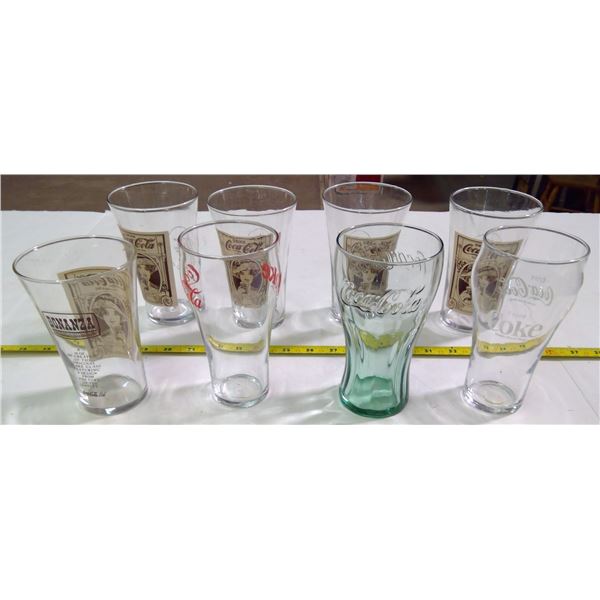 8 Coke Glasses