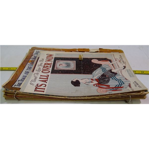 19 - Different Sheets Music with Graphics Pertaining to WWI