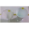 Image 2 : Lot of 2 - Milk Glass Vases