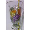 Image 2 : Floral Painted Vase 10" high