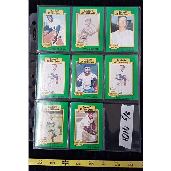 8 Baseball Alltime Greats Cards