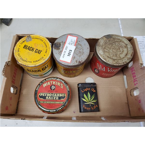 4 TOBACCO TINS