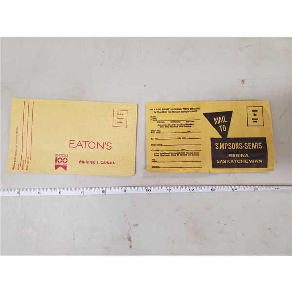 SIMPSONS SEARS & EATON'S MAIL ORDER ENVELOPES