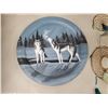 Image 2 : WOLD PAINTING ON PLATE (KAREN NELSON), 2 DREAM CATCHERS