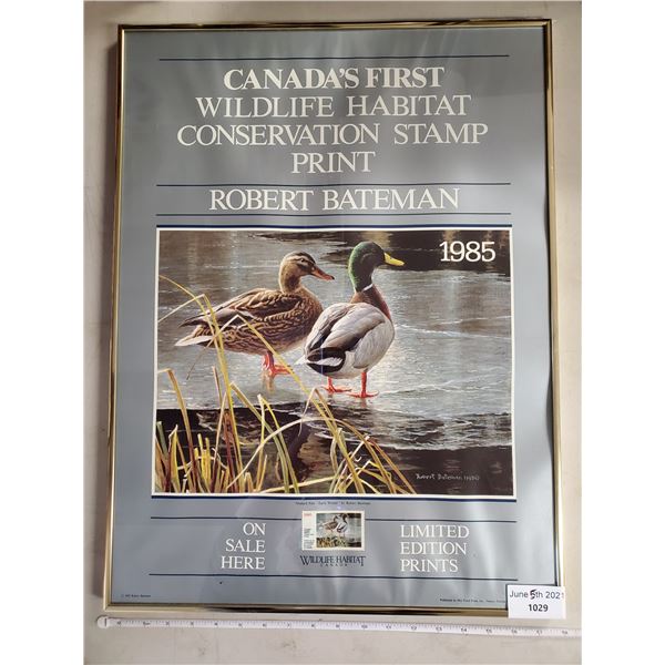 CANADIAN WILDLIFE HABITAT CONSERVATION LIMITED EDITION PRINTS POSTER IN FRAME