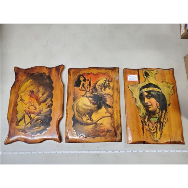 3 WOOD PRINTS