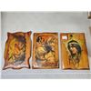 Image 1 : 3 WOOD PRINTS