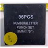 Image 2 : 36 Piece Number & Letter Punch Set
