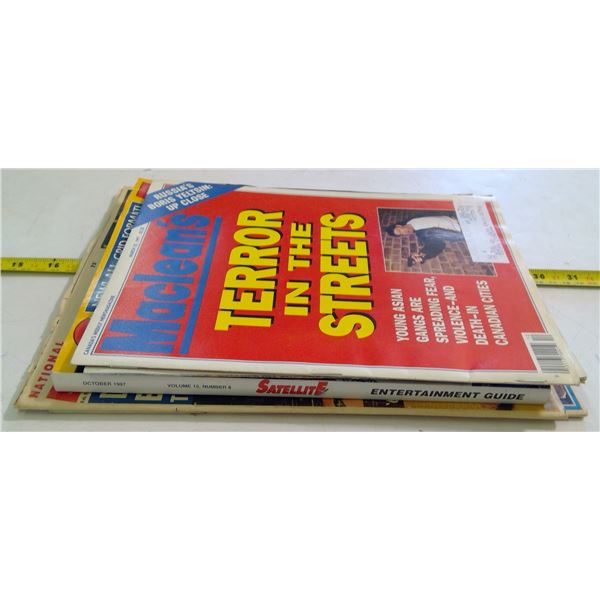 Lot of Old Paper - McLean's, National Enquirer, Etc.