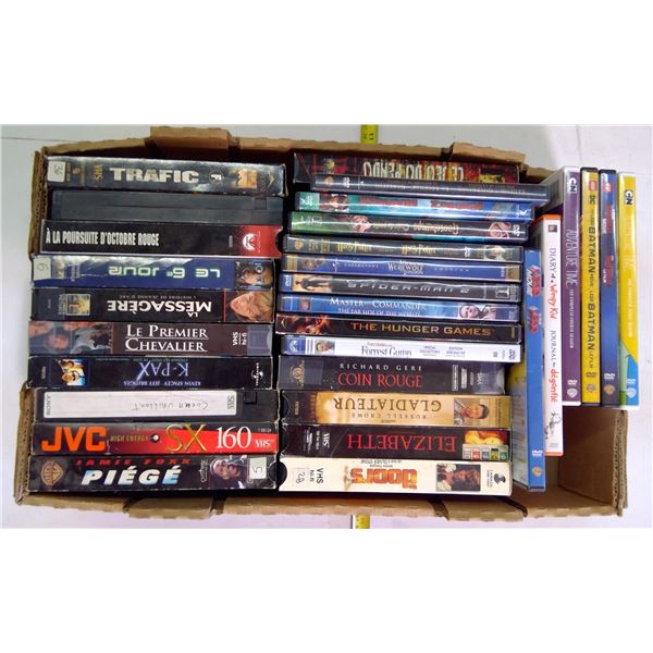 Large Lot of DVD & VHS - Assorted Titles