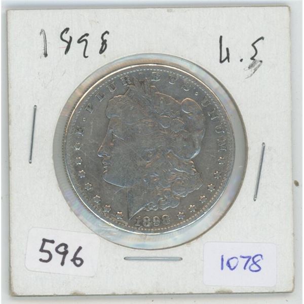 1898 S MORGAN SILVER DOLLAR 27 GRAMS