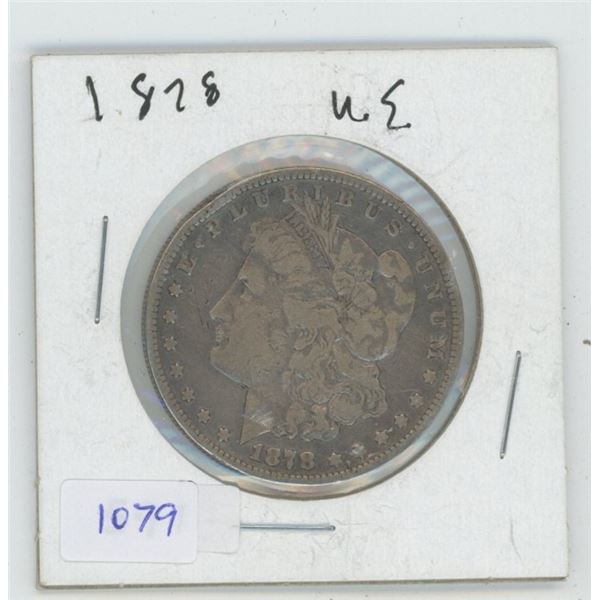 1878 S MORGAN SILVER DOLLAR 27 GRAMS