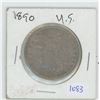 Image 1 : 1890 MORGAN SILVER DOLLAR 27 GRAMS