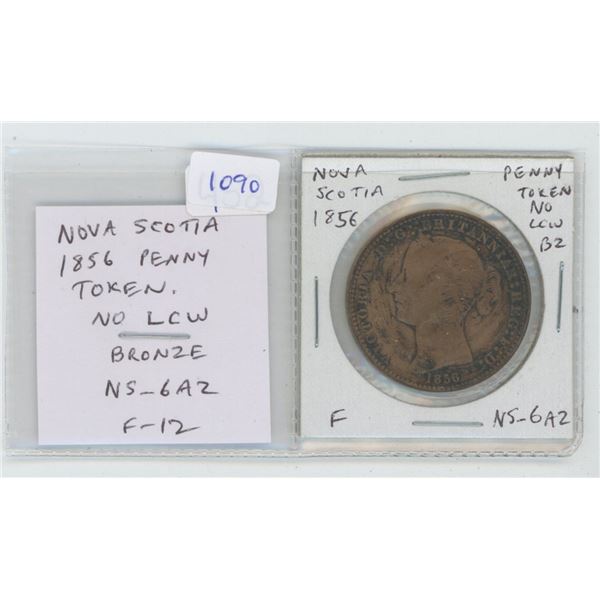 1856 Canadian Penny Token NS6A2