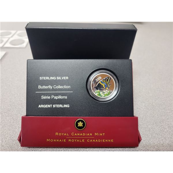 2006 Sterling silver butterfly collection coin - Short tailed Swallowtail