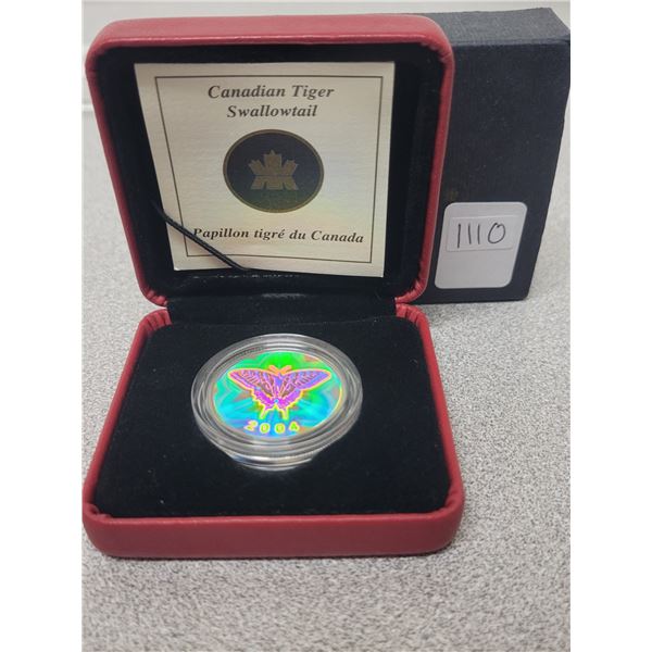 2004 Sterling silver butterfly collection coin - Tiger Swallowtail